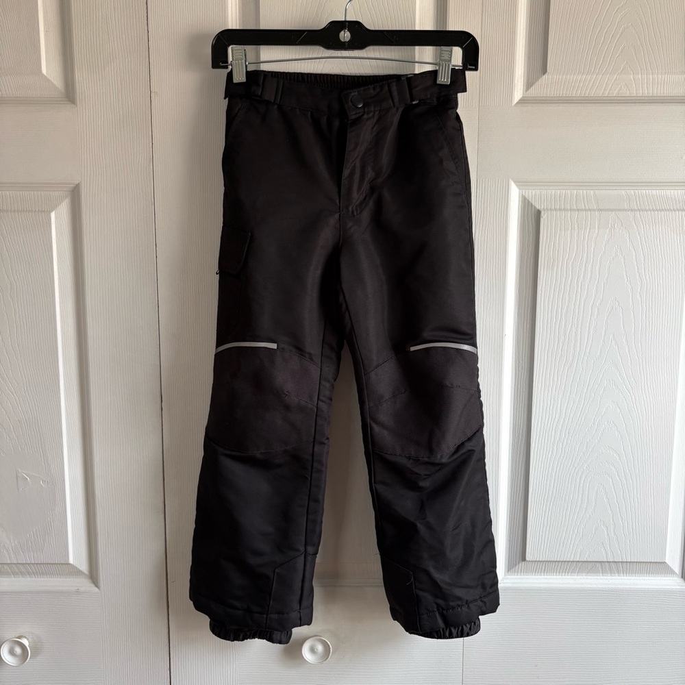 SWISSTECH Racing Snow Winter Pants Bib Ski Warm Lined Black 4T Boy Girl 6-7